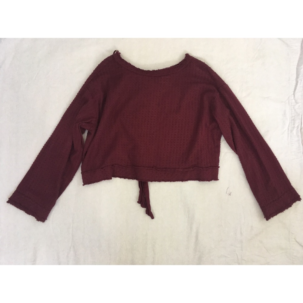 Free People Maroon Crop Top